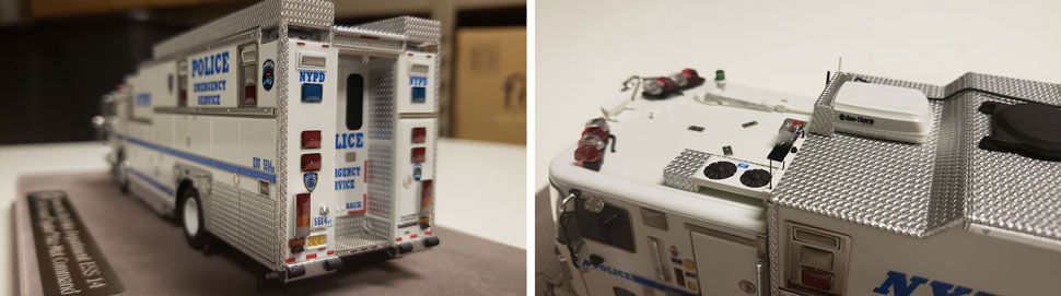 Closeup pictures 3-4 of NYPD HazMat Command ESS 14 scale model