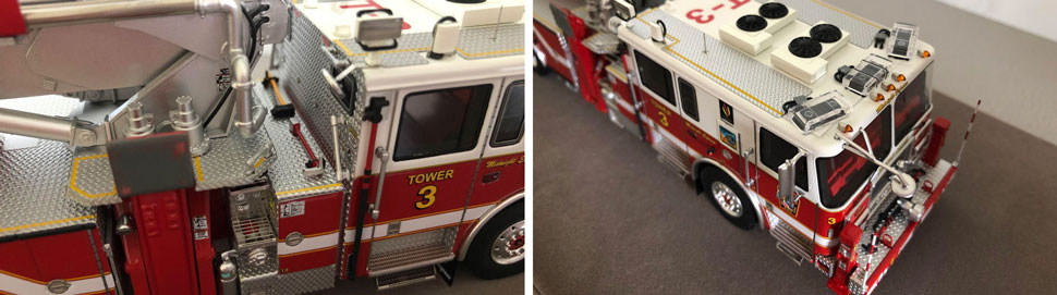 Close up images 9-10 of Midnight Express DC Tower 3 scale model