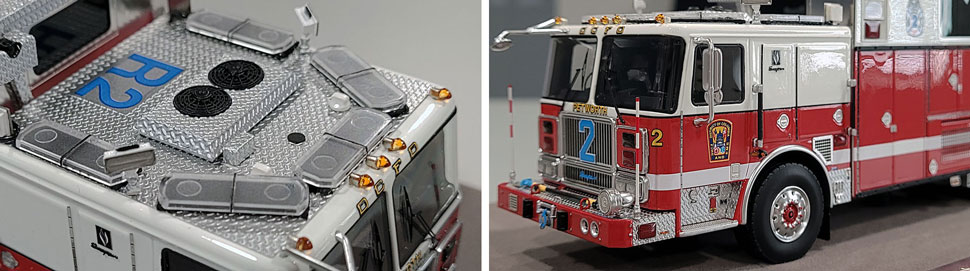 Close up images 13-14 of DC Fire & EMS Rescue 2 scale model