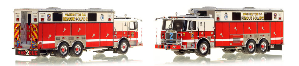 Washington DC Fire & EMS Seagrave Rescue Squad 2 scale model