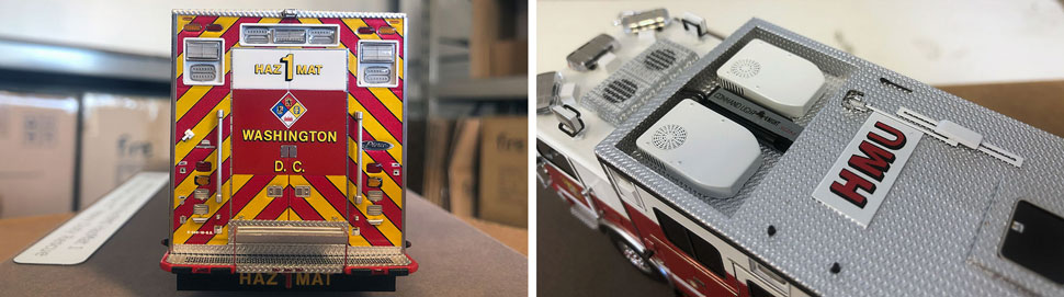 Close up images 1-2 of DC Fire & EMS Haz-Mat 1 scale model