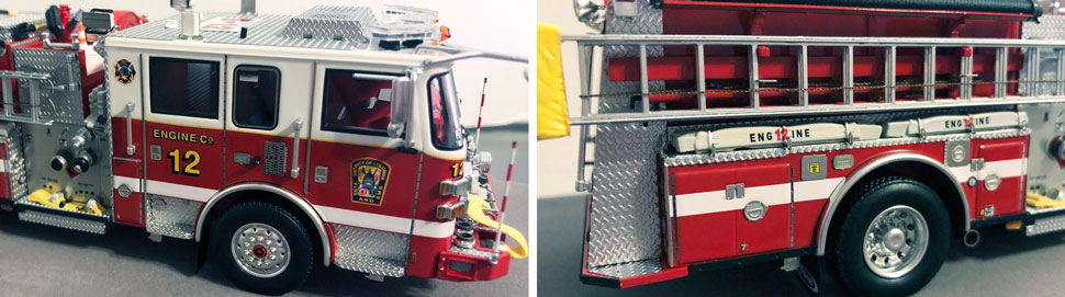 Closeup pics 9-10 of DC Fire & EMS Engine 12 scale model