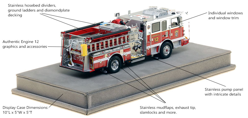 Specs and Features of DC Fire and EMS Engine 12 scale model