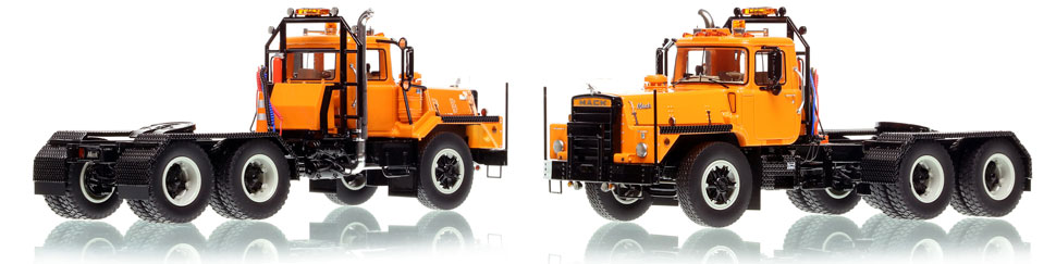 Mack DM 800 tandem axle tractor scale model is hand-crafted and intricately detailed.