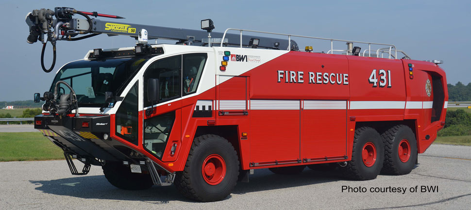 Baltimore Washington International Fire & Rescue 431 Oshkosh 6x6 Striker 3000