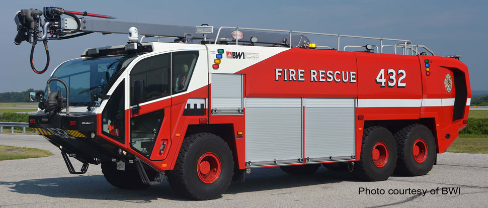 Baltimore Washington International Fire & Rescue 432 Oshkosh 6x6 Striker 3000
