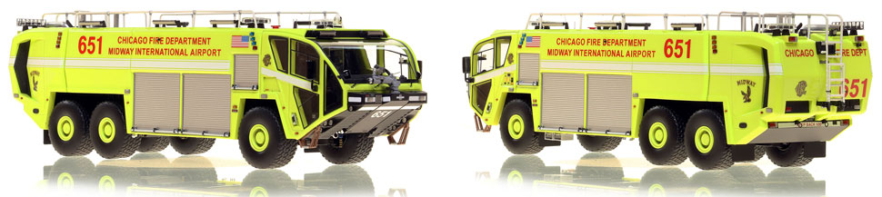 Chicago Midway ARFF 651 scale model is hand-crafted and intricately detailed.
