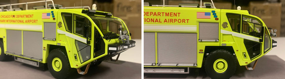 Close up images 11-12 of Chicago O'Hare ARFF 654 scale model
