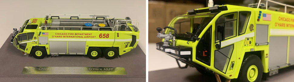 Close up images 7-8 of Chicago O'Hare ARFF 658 scale model