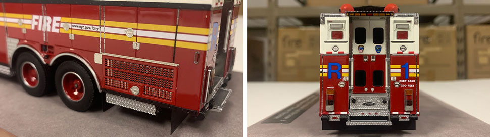 Closeup pictures 3-4 of the FDNY Rescue 1 scale model