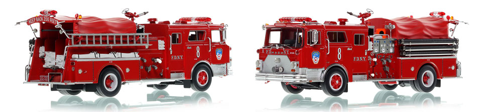 The first museum grade scale model of Manhattan's 1983 Mack CF Engine 8