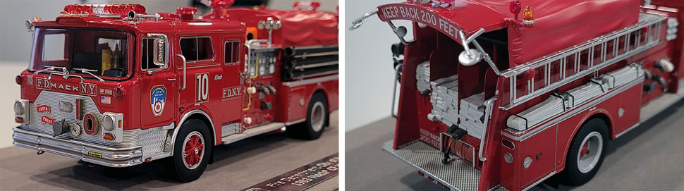 Close up images 1-2 of FDNY 1983 Mack CF Engine 10 scale model