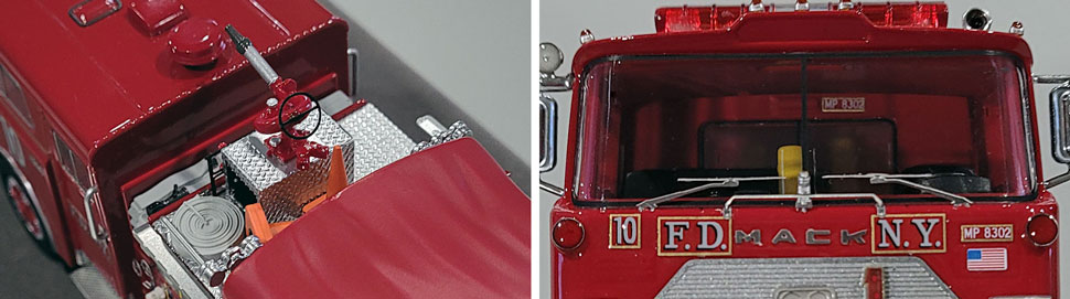 vClose up images 11-12 of FDNY 1983 Mack CF Engine 10 scale model