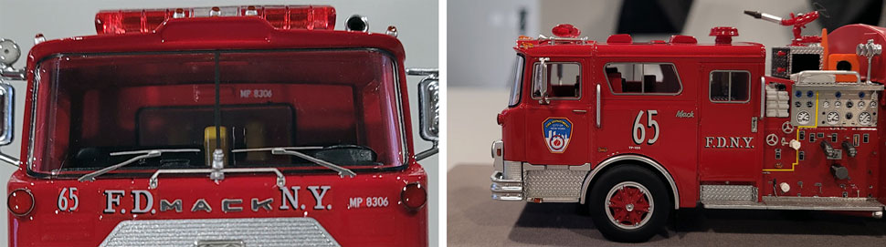 Close up images 5-6 of FDNY 1983 Mack CF Engine 65 scale model