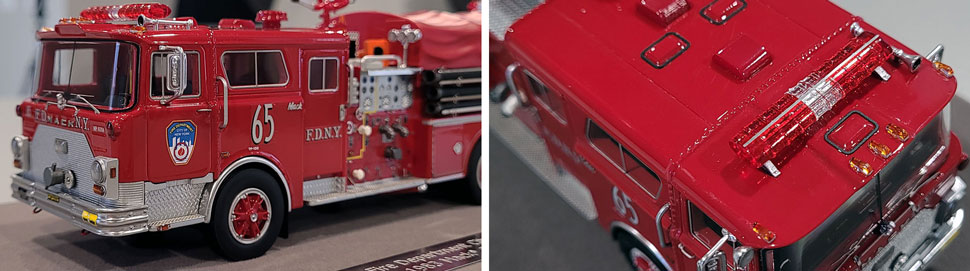 Close up images 9-10 of FDNY 1983 Mack CF Engine 65 scale model