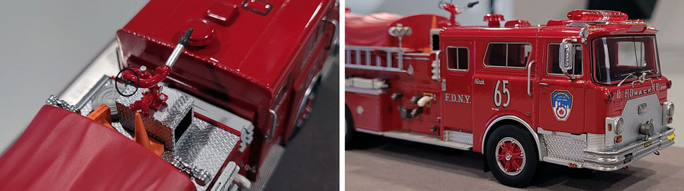 Close up images 1-2 of FDNY 1983 Mack CF Engine 65 scale model