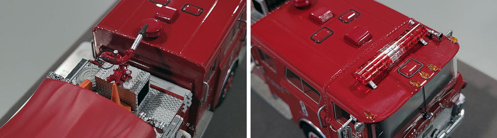 Close up images 13-14 of FDNY 1983 Mack CF Engine 8 scale model