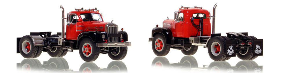 Mack B-61 single axle tractor scale model is hand-crafted and intricately detailed.
