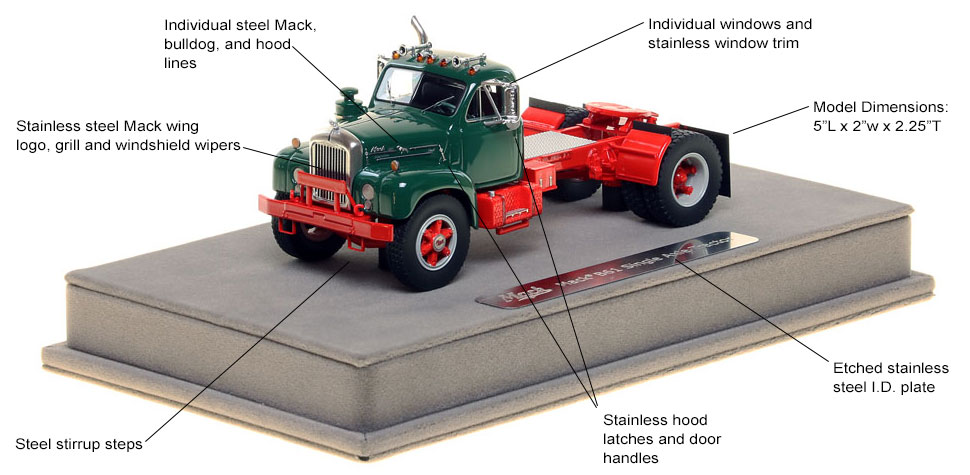 Features and Specs of the Mack B-61 single axle tractor