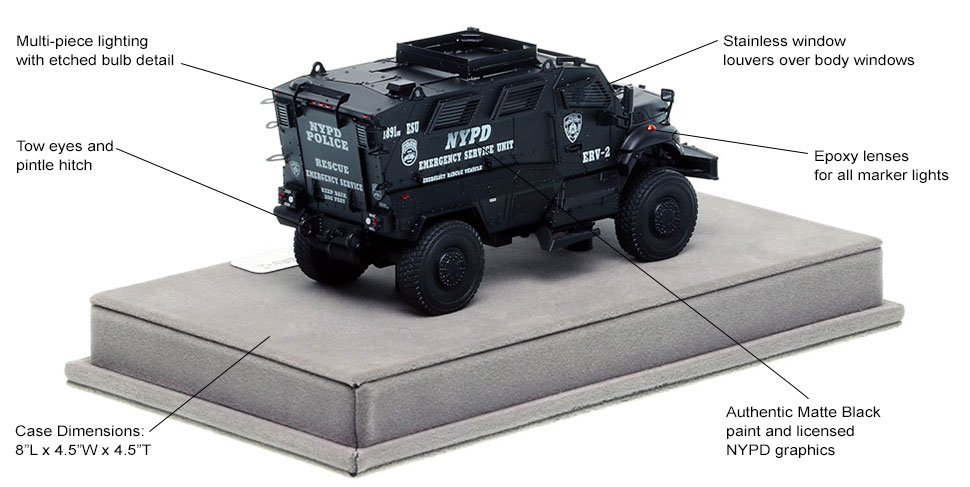 Specs and Features of NYPD's ERV-2 scale model