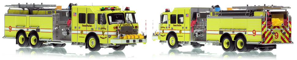 Chicago O'Hare Engine 9 scale model is hand-crafted and intricately detailed.
