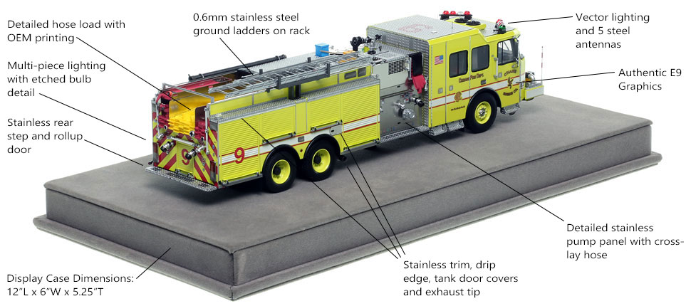 Specs and Features of Chicago O'Hare Engine 10 scale model