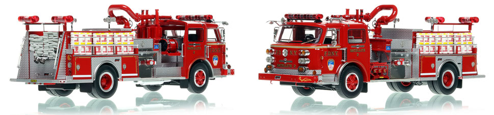 The first museum grade scale model of FDNY's 1982 American LaFrance Satellite 2 in the Bronx