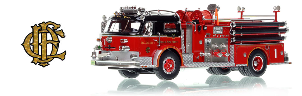 Chicago's 1972 American LaFrance Engine 1 in 1:50 scale