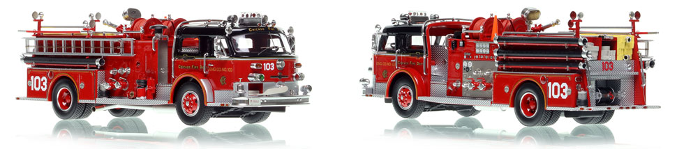 Chicago's 1972 ALF Engine Co. 103 scale model is hand-crafted and intricately detailed.