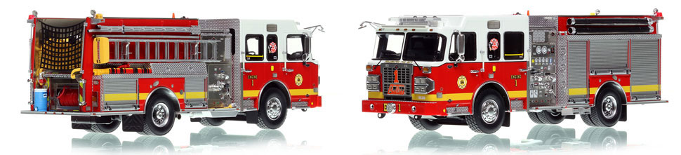 Philadelphia Fire Department Engine 1 scale model is hand-crafted and intricately detailed.