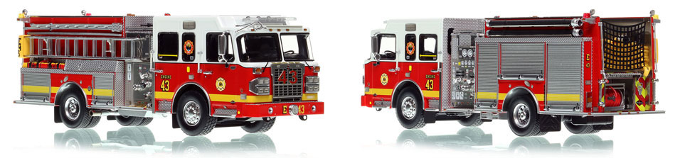 The first museum grade scale model of Philadelphia Fire Department Spartan Engine 43