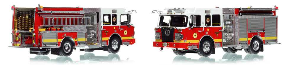 The first museum grade scale model of Philadelphia Fire Department Spartan Engine 7