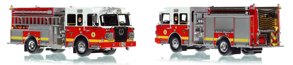 Philadelphia Fire Department Engine 7 scale model is hand-crafted and intricately detailed.