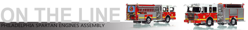 Assembly pictures of Philadelphia Fire Department Spartan Engine scale models