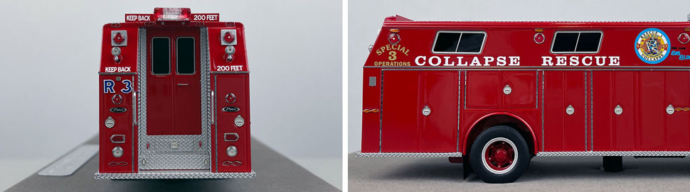 Closeup pictures 9-10 of the FDNY's 1979 Mack R/Pierce Collapse Rescue 3 scale model