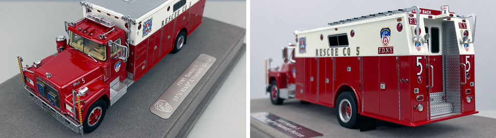 Closeup pictures 7-8 of the FDNY's 1976 Mack R/Hamerly Rescue 5 scale model