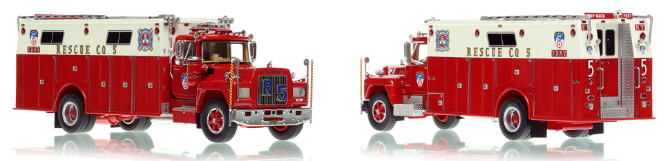 FDNY's 1976 Mack R/Hamerly Rescue 5 is now available as a museum grade replica