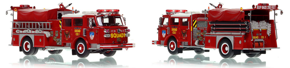 The first museum grade scale model of Brooklyn's 1982 American LaFrance Squad 1