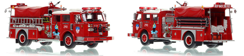 The first museum grade scale model of the 1982 American LaFrance Engine 290 in Brooklyn
