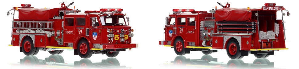 The first museum grade scale model of the 1983 American LaFrance Engine 59 in Manhattan