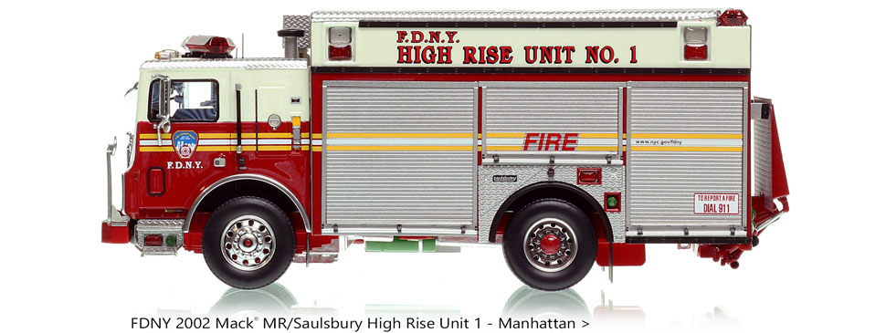 1:50 scale FDNY 2002 Mack MR/Saulsbury High Rise Unit 1