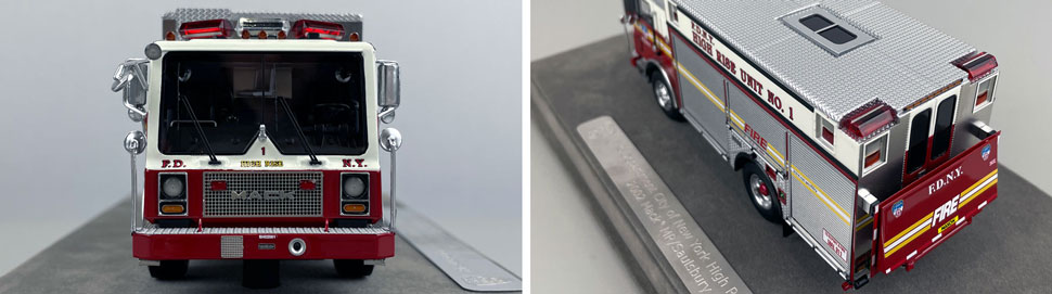 Closeup pictures 1-2 of the FDNY Mack MR/Saulsbury High Rise Unit 1 scale model