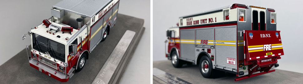 Closeup pictures 7-8 of the FDNY Mack MR/Saulsbury High Rise Unit 1 scale model