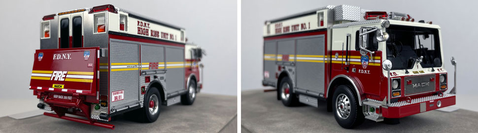 Closeup pictures 11-12 of the FDNY Mack MR/Saulsbury High Rise Unit 1 scale model