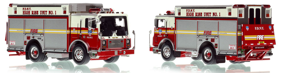 FDNY's 2002 Mack MR/Saulsbury High Rise Unit 1 is now available as a museum grade replica
