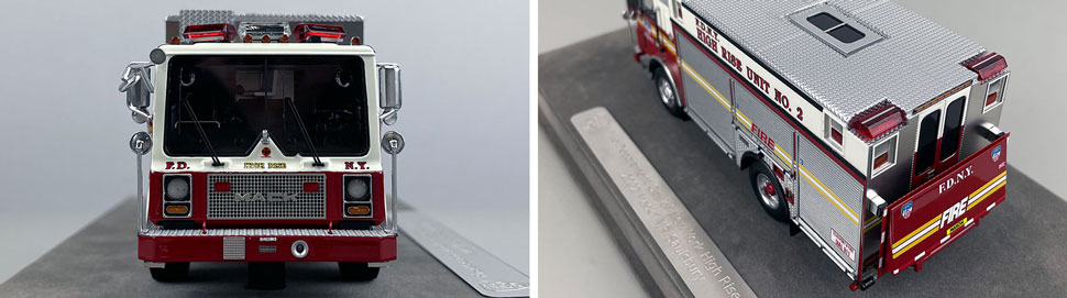 Closeup pictures 1-2 of the FDNY Mack MR/Saulsbury High Rise Unit 2 scale model