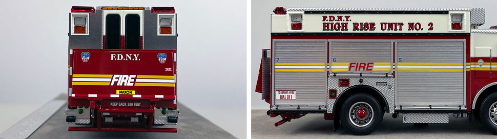 Closeup pictures 9-10 of the FDNY Mack MR/Saulsbury High Rise Unit 2 scale model