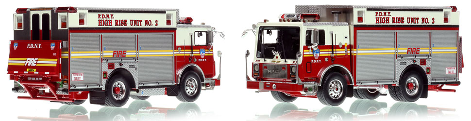FDNY's 2002 Mack MR/Saulsbury High Rise Unit 2 is now available as a museum grade replica
