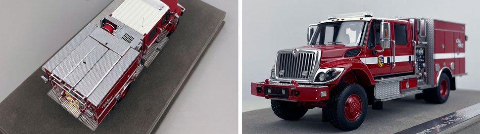 Closeup pictures 3-4 of the CAL FIRE BME Model 34 Type 3 with steel rims scale model