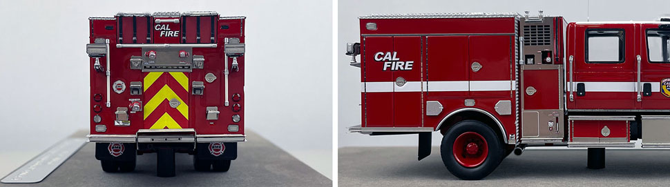 Closeup pictures 9-10 of the CAL FIRE BME Model 34 Type 3 with steel rims scale model